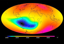 Há uma anomalia magnética bem em cima do Brasil